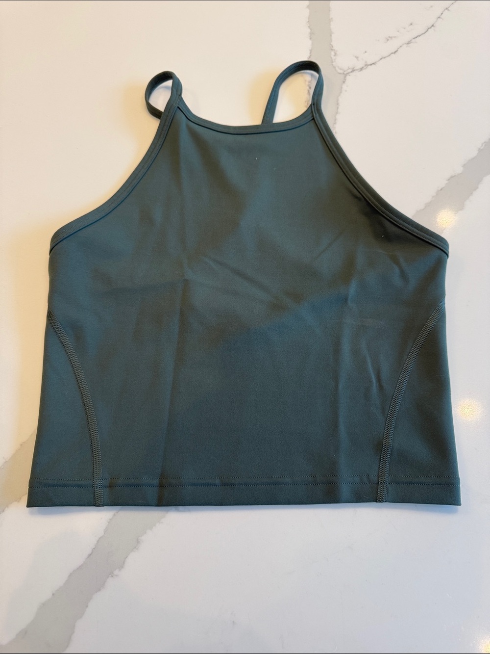 lululemon athletica High-Neck Sports Crop Top - Dark Green